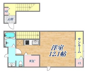 エトワール学文殿Aの物件間取画像